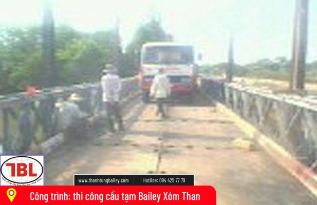 Công trình thi công cầu tạm Bailey Xóm Than, Long An